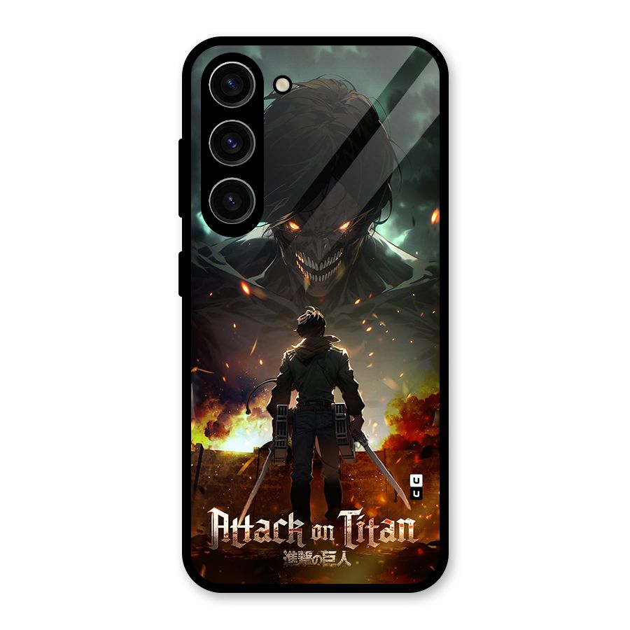 Atack On Titan Glass Back Case for Galaxy S23