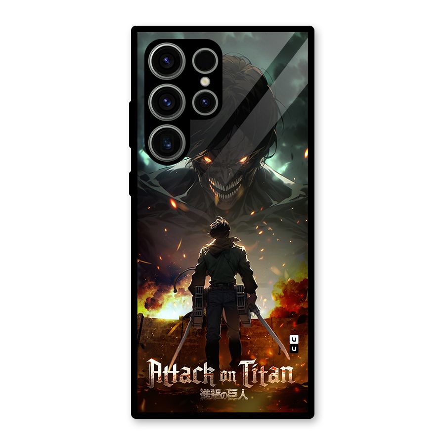 Atack On Titan Glass Back Case for Galaxy S23 Ultra