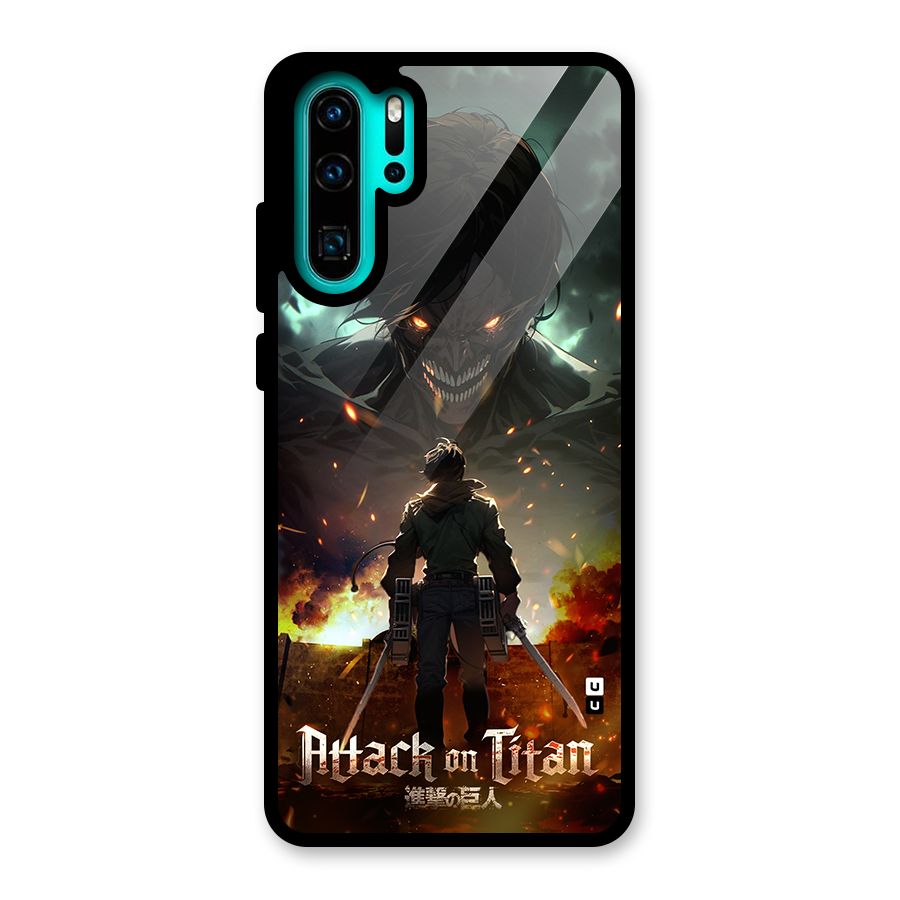 Atack On Titan Glass Back Case for Huawei P30 Pro