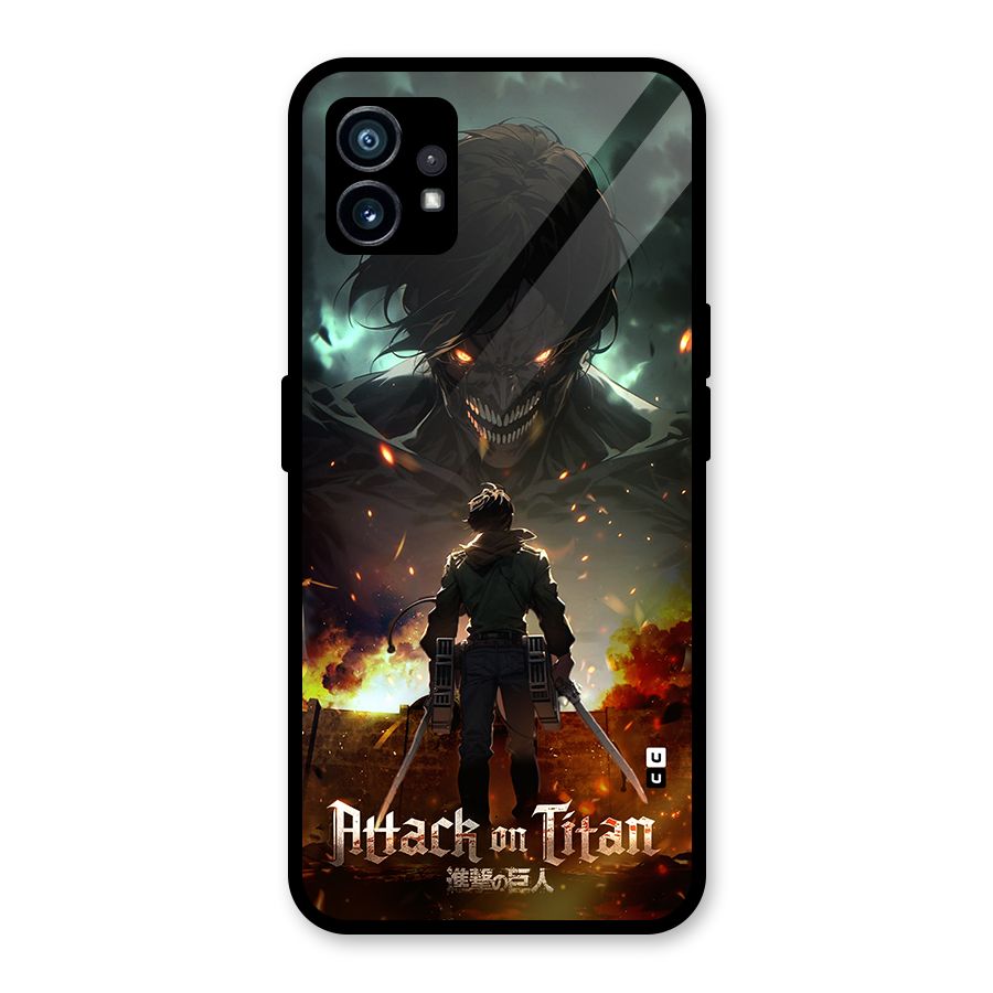Atack On Titan Glass Back Case for Nothing Phone 1