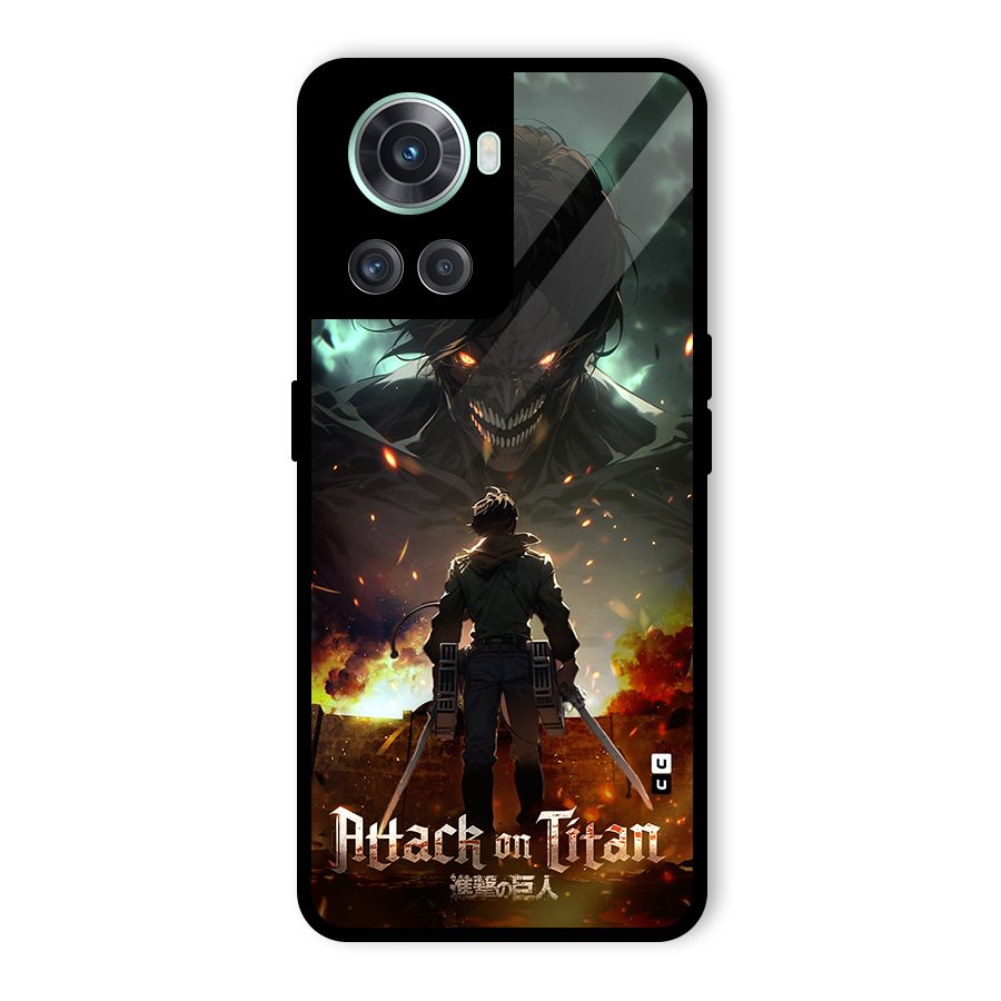 Atack On Titan Glass Back Case for OnePlus 10R