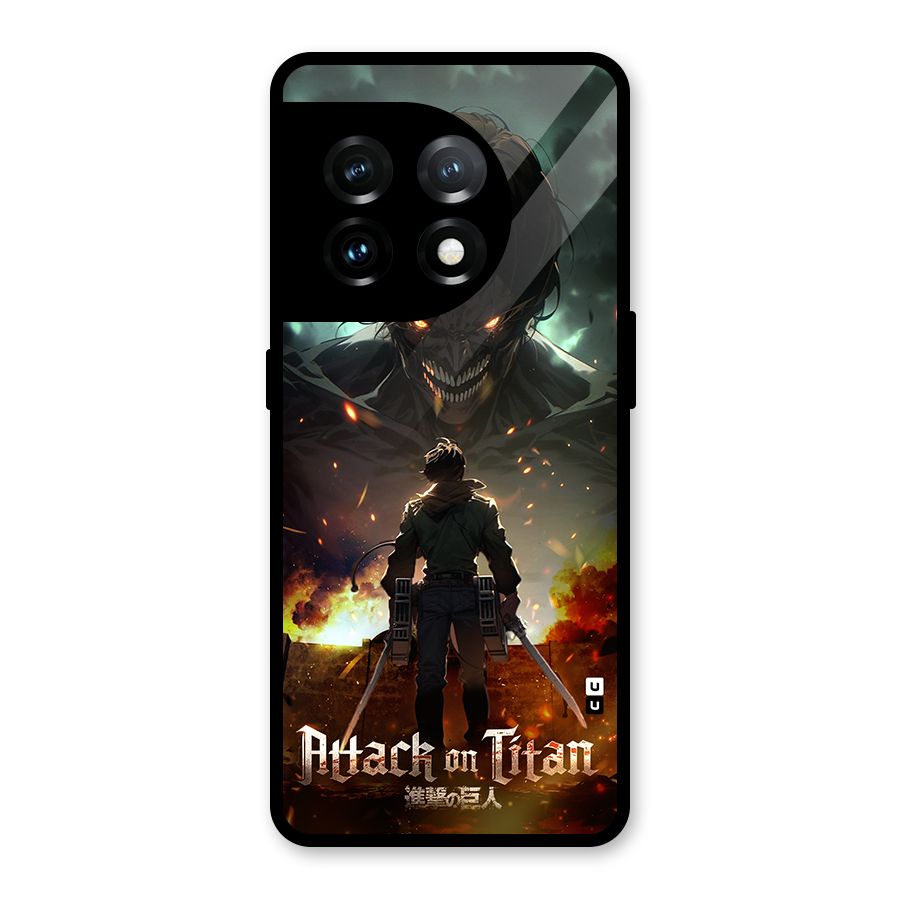Atack On Titan Glass Back Case for OnePlus 11
