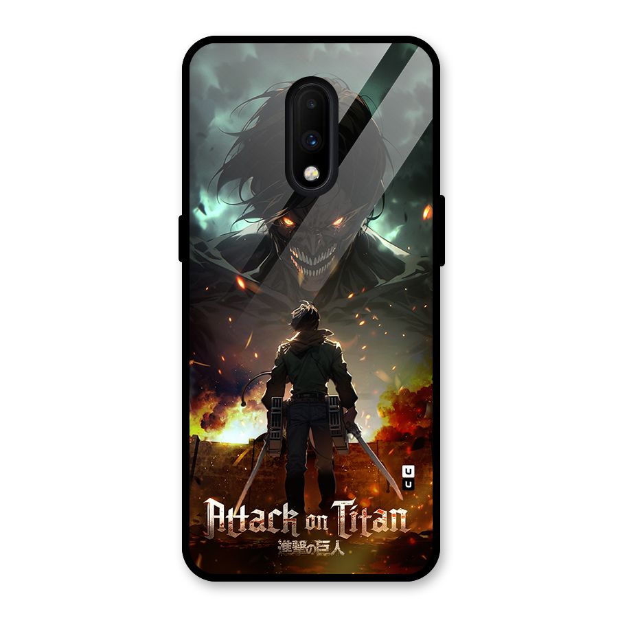 Atack On Titan Glass Back Case for OnePlus 7