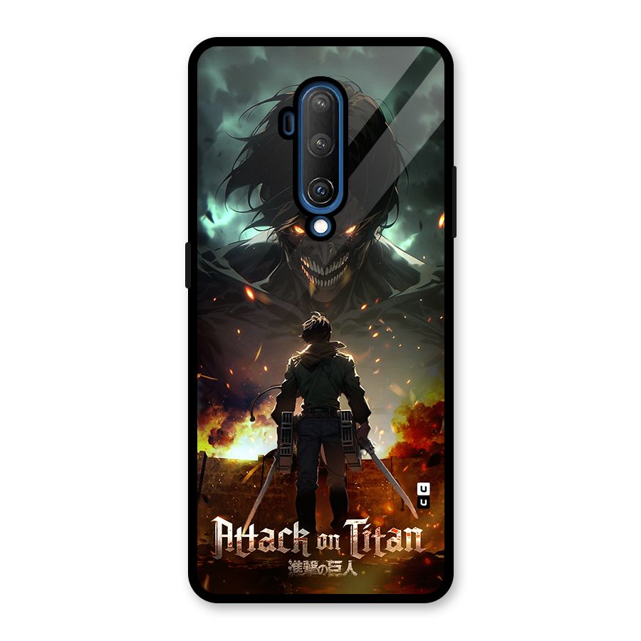 Atack On Titan Glass Back Case for OnePlus 7T Pro