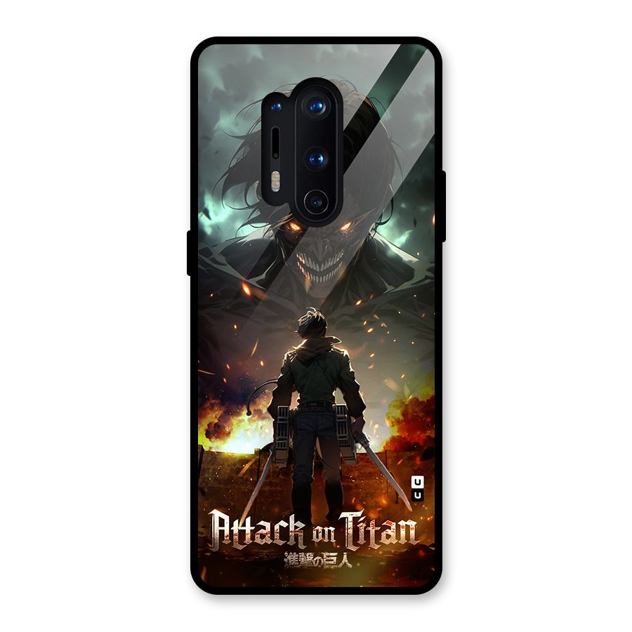 Atack On Titan Glass Back Case for OnePlus 8 Pro
