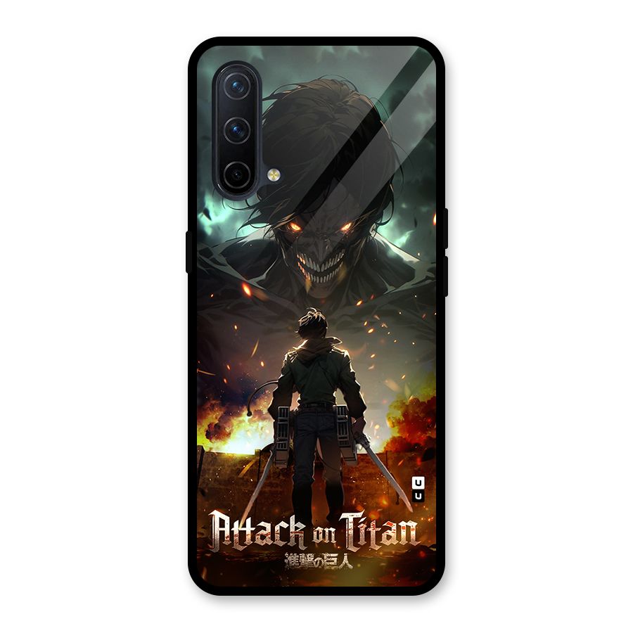 Atack On Titan Glass Back Case for OnePlus Nord CE 5G