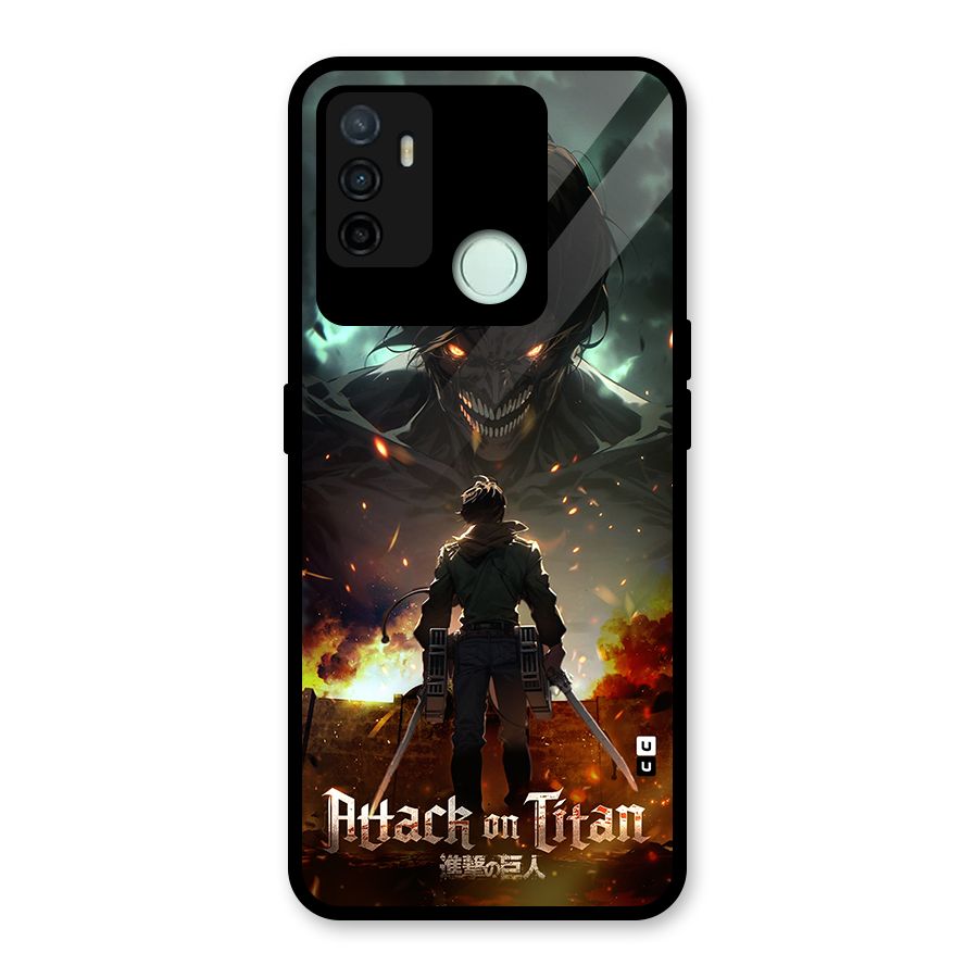 Atack On Titan Glass Back Case for Oppo A53