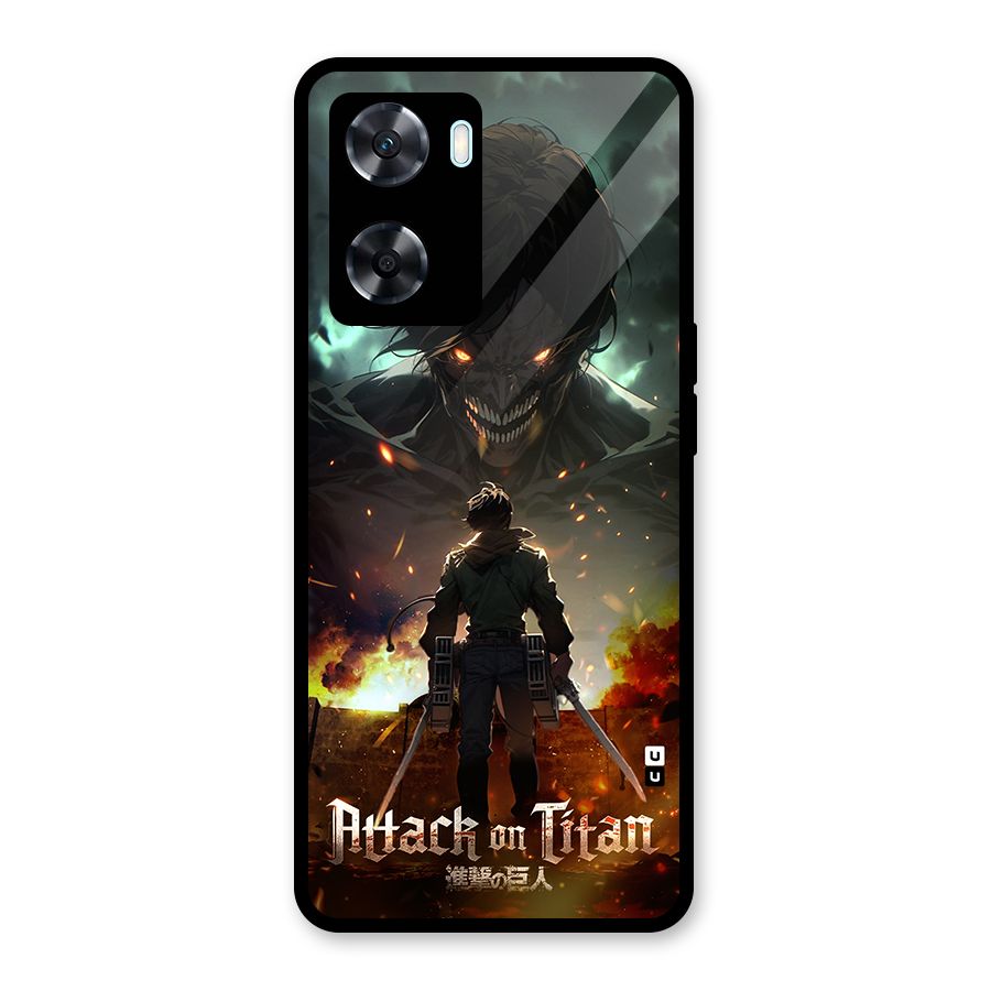 Atack On Titan Glass Back Case for Oppo A77