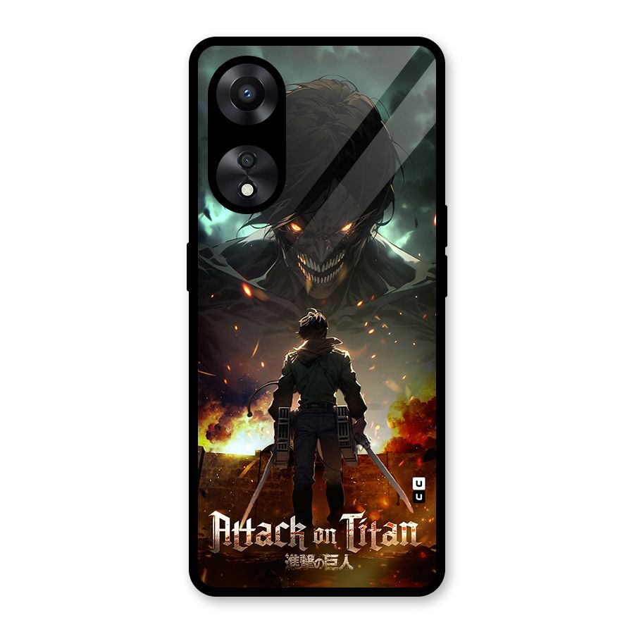 Atack On Titan Glass Back Case for Oppo A78