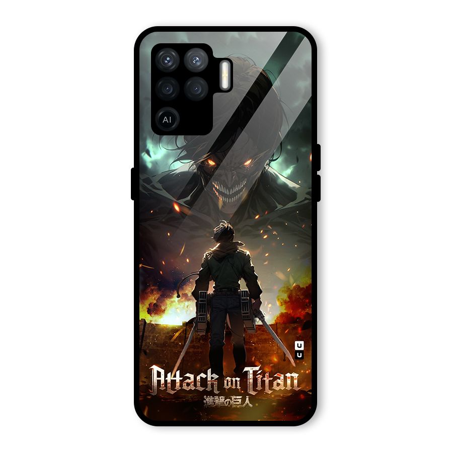 Atack On Titan Glass Back Case for Oppo F19 Pro