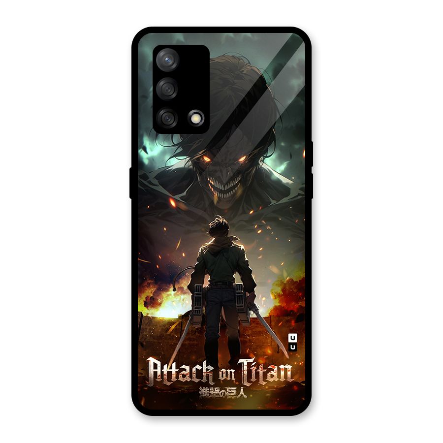 Atack On Titan Glass Back Case for Oppo F19s