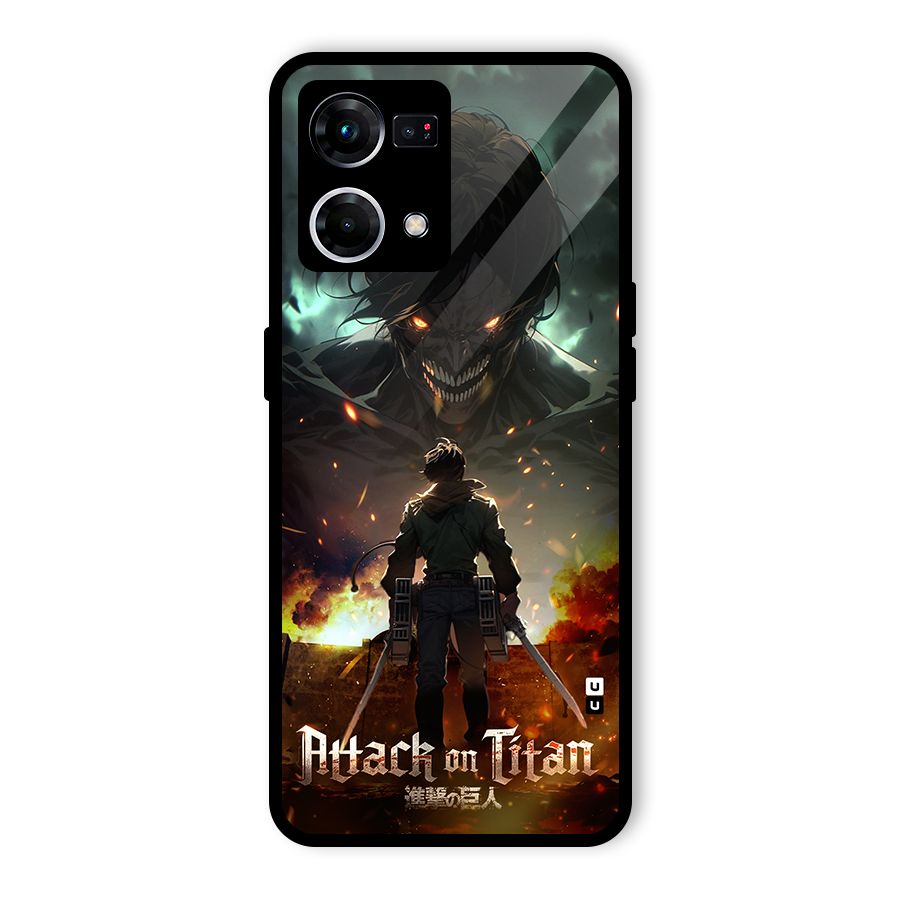 Atack On Titan Glass Back Case for Oppo F21 Pro 4G