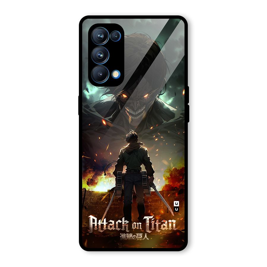 Atack On Titan Glass Back Case for Oppo Reno5 Pro 5G