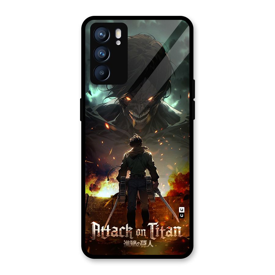 Atack On Titan Glass Back Case for Oppo Reno6 5G