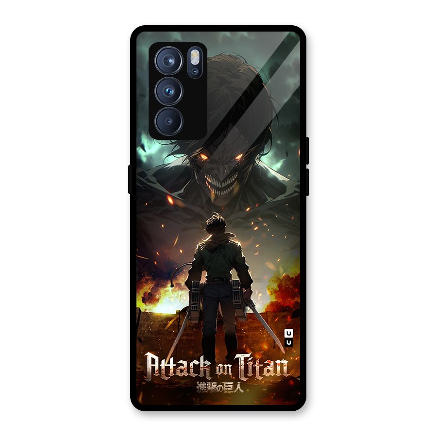Atack On Titan Glass Back Case for Oppo Reno6 Pro 5G