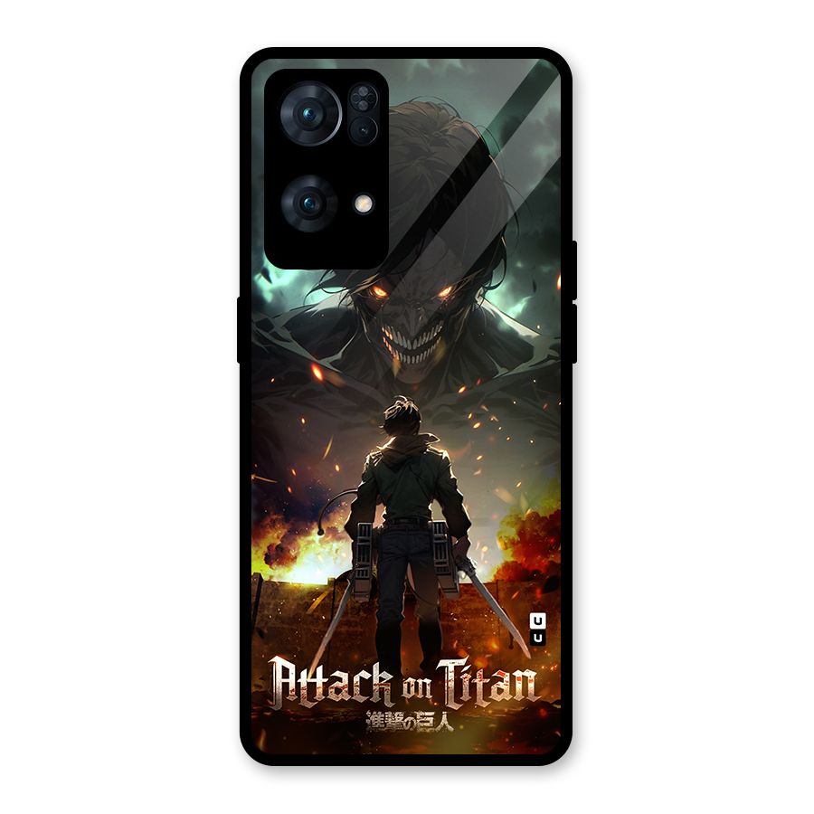 Atack On Titan Glass Back Case for Oppo Reno7 Pro 5G