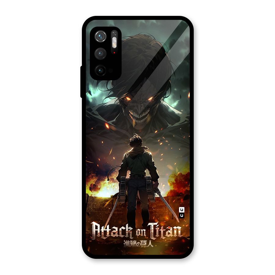 Atack On Titan Glass Back Case for Poco M3 Pro 5G