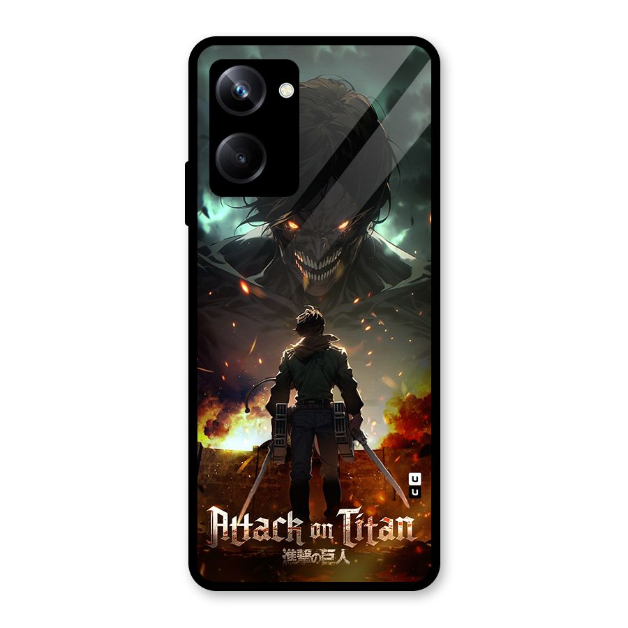 Atack On Titan Glass Back Case for Realme 10 Pro