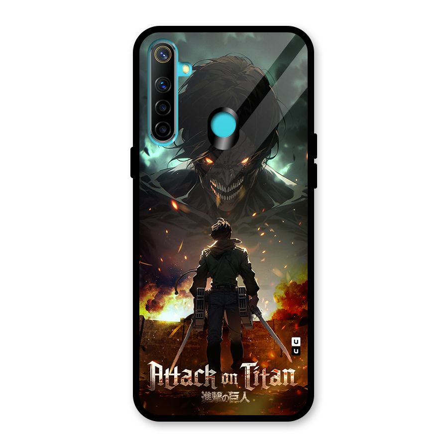Atack On Titan Glass Back Case for Realme 5i