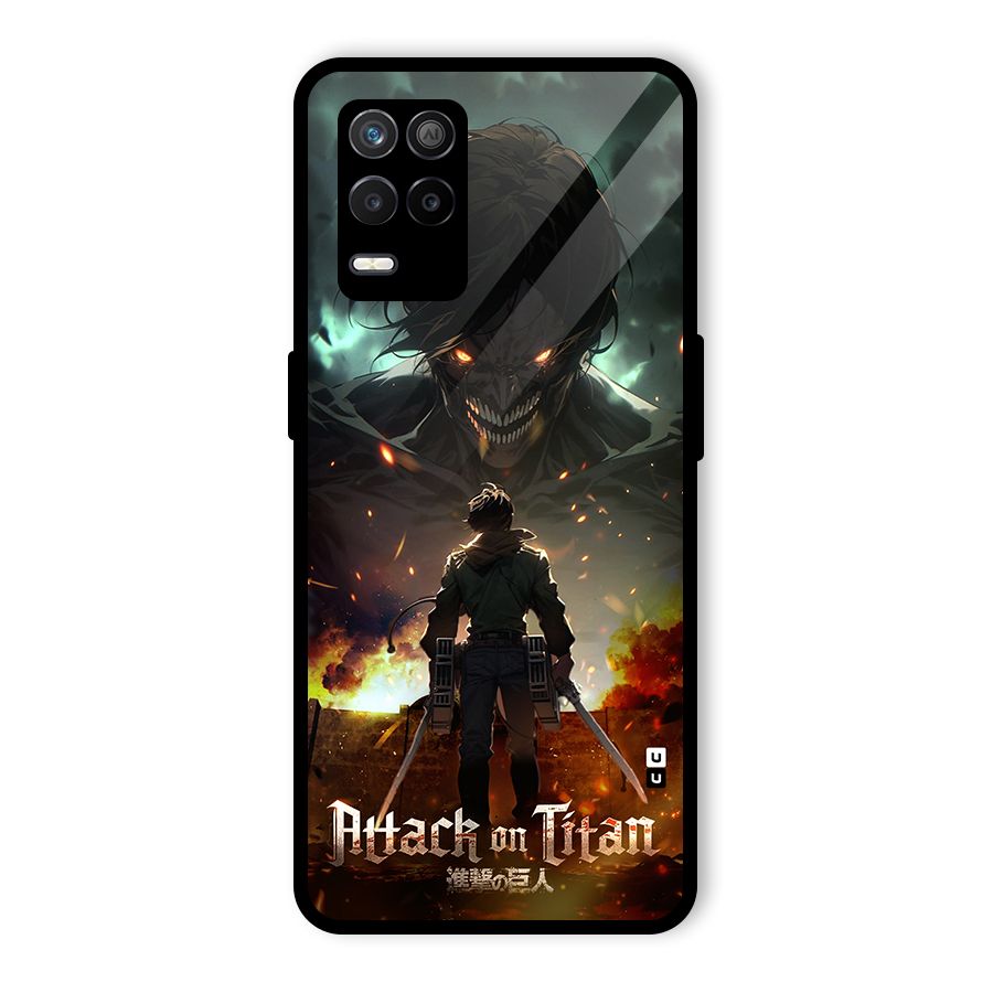 Atack On Titan Glass Back Case for Realme 8 5G