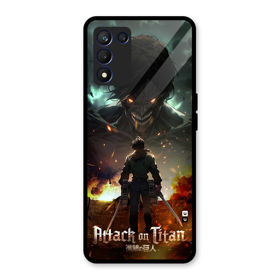 Atack On Titan Glass Back Case for Realme 9 5G Speed