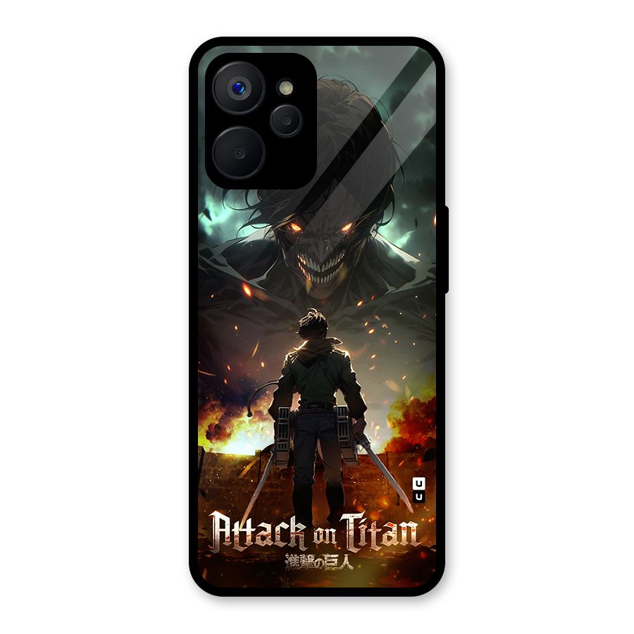Atack On Titan Glass Back Case for Realme 9i 5G