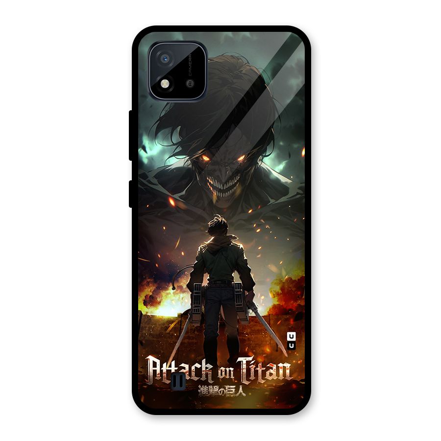 Atack On Titan Glass Back Case for Realme C11 2021