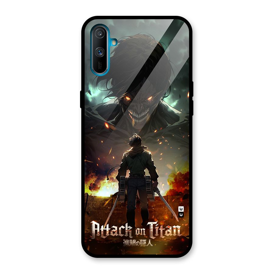 Atack On Titan Glass Back Case for Realme C3
