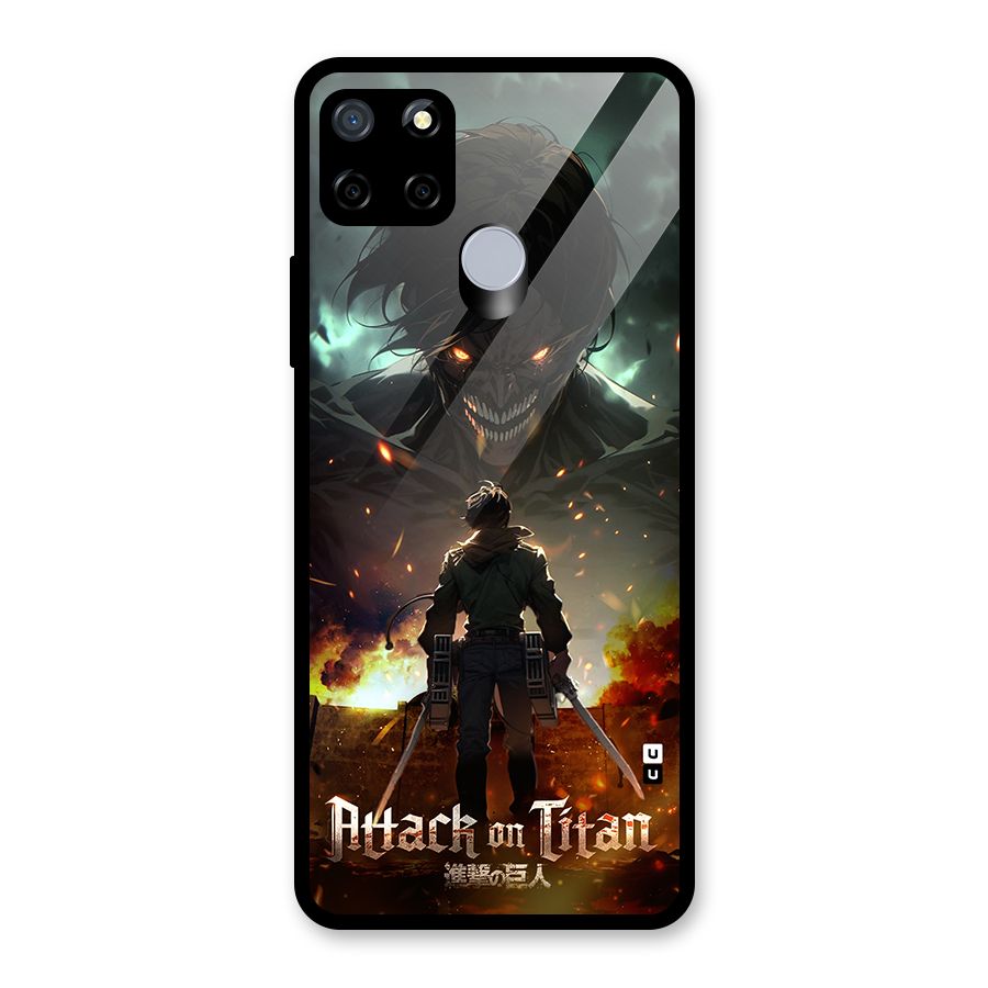 Atack On Titan Glass Back Case for Realme Narzo 30A