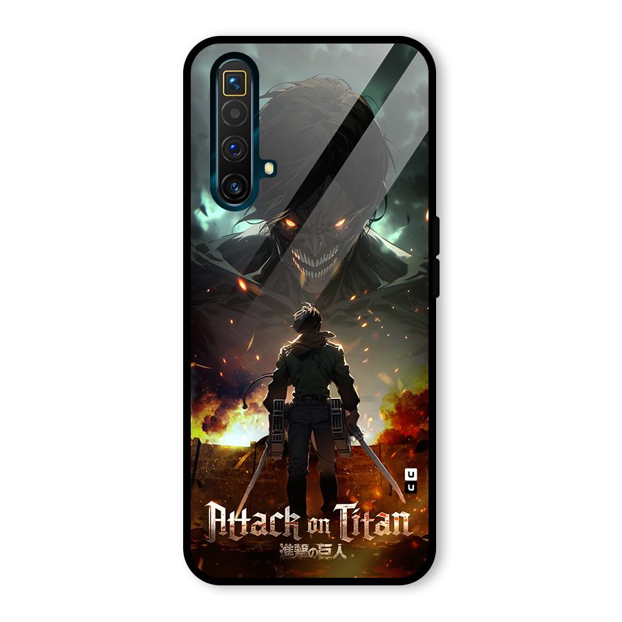 Atack On Titan Glass Back Case for Realme X3 SuperZoom