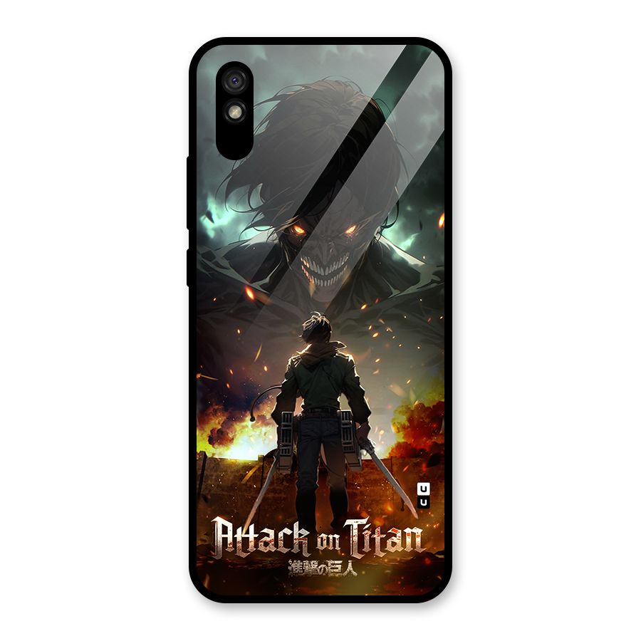Atack On Titan Glass Back Case for Redmi 9A