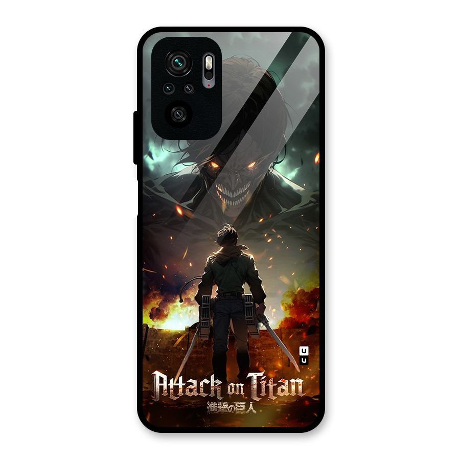 Atack On Titan Glass Back Case for Redmi Note 11 SE