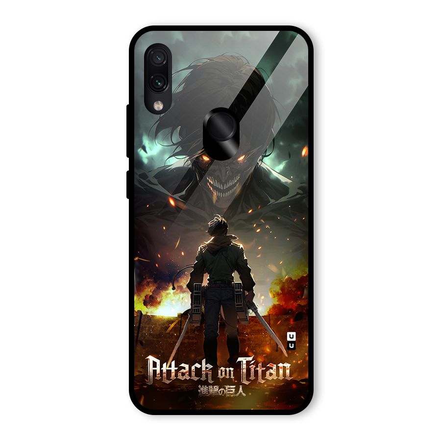 Atack On Titan Glass Back Case for Redmi Note 7 Pro