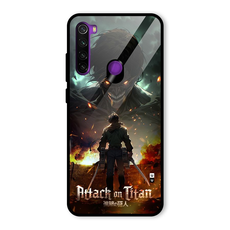 Atack On Titan Glass Back Case for Redmi Note 8