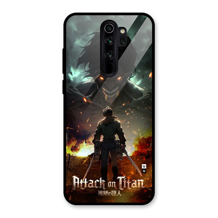 Atack On Titan Glass Back Case for Redmi Note 8 Pro
