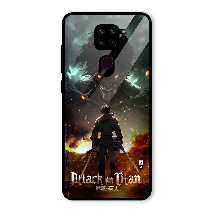 Atack On Titan Glass Back Case for Redmi Note 9