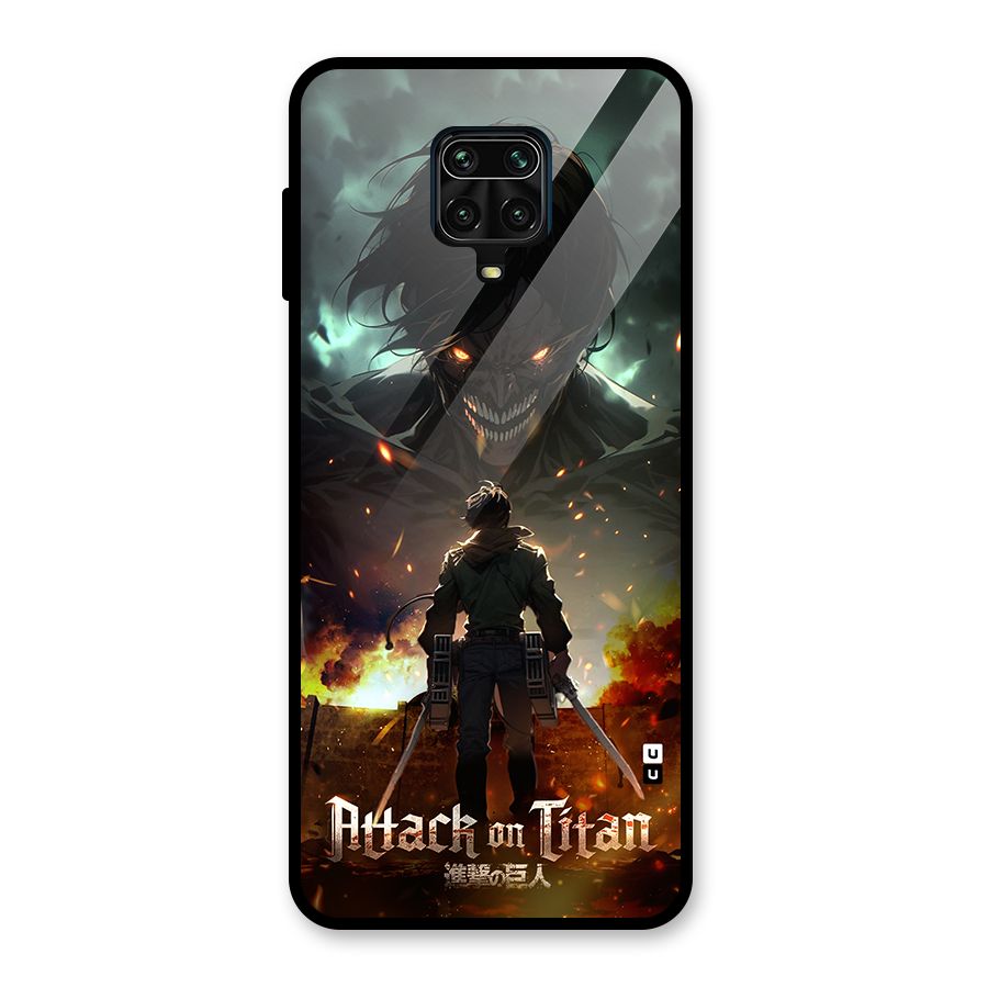 Atack On Titan Glass Back Case for Redmi Note 9 Pro