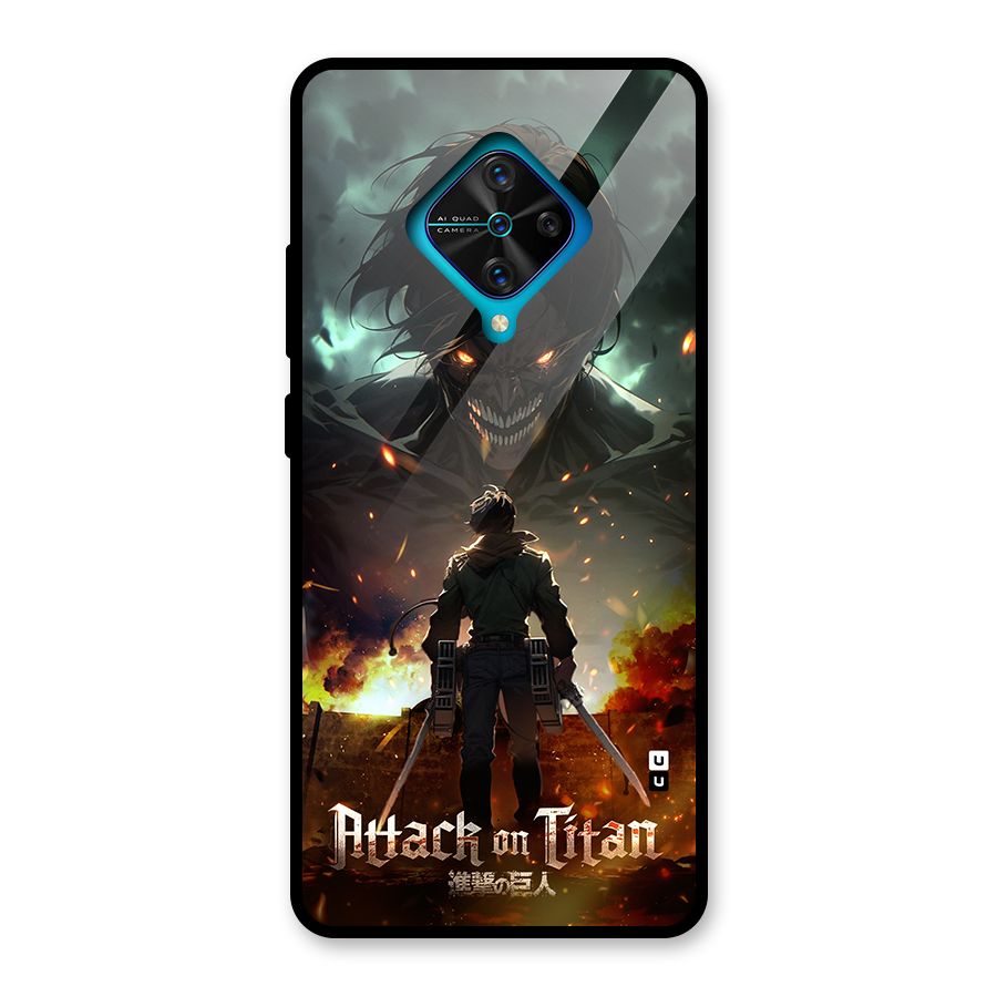 Atack On Titan Glass Back Case for Vivo S1 Pro