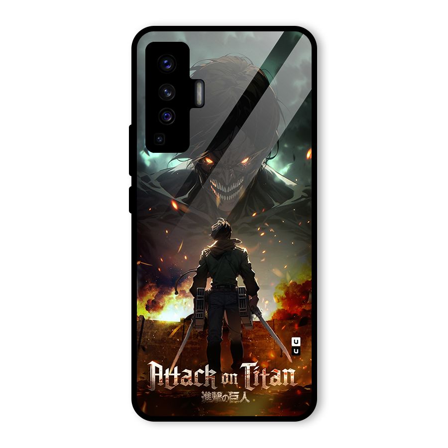 Atack On Titan Glass Back Case for Vivo X50