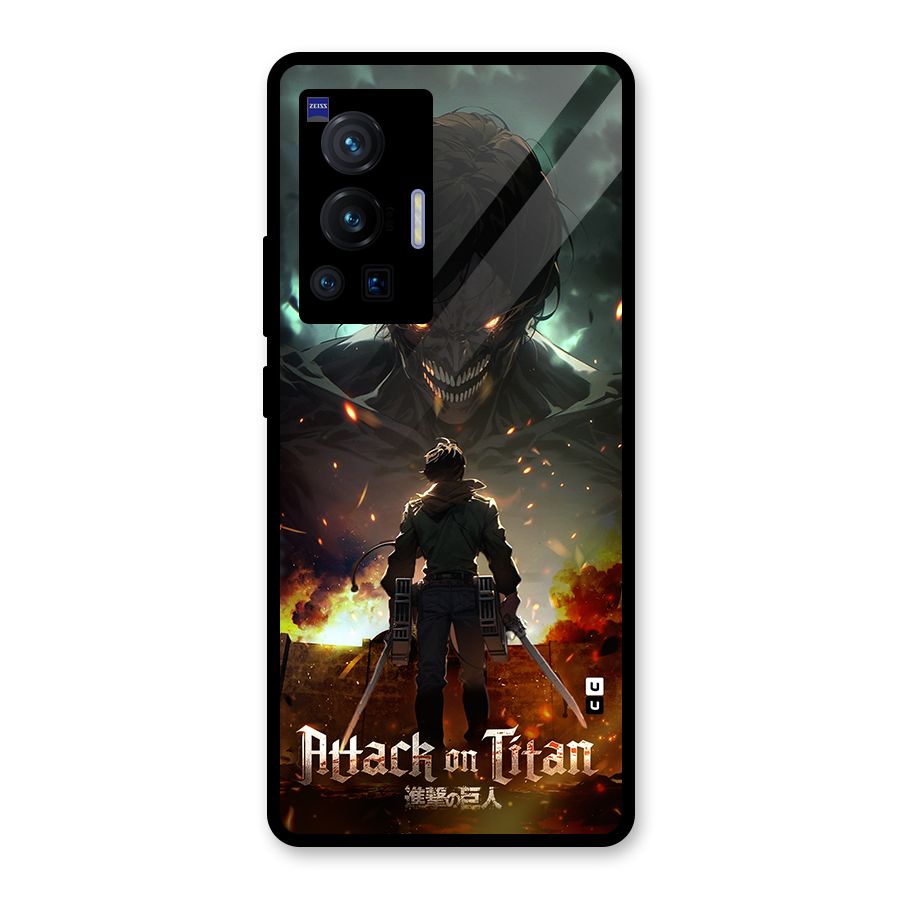 Atack On Titan Glass Back Case for Vivo X70 Pro