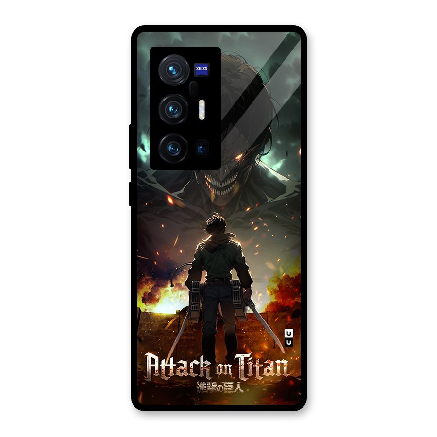 Atack On Titan Glass Back Case for Vivo X70 Pro Plus