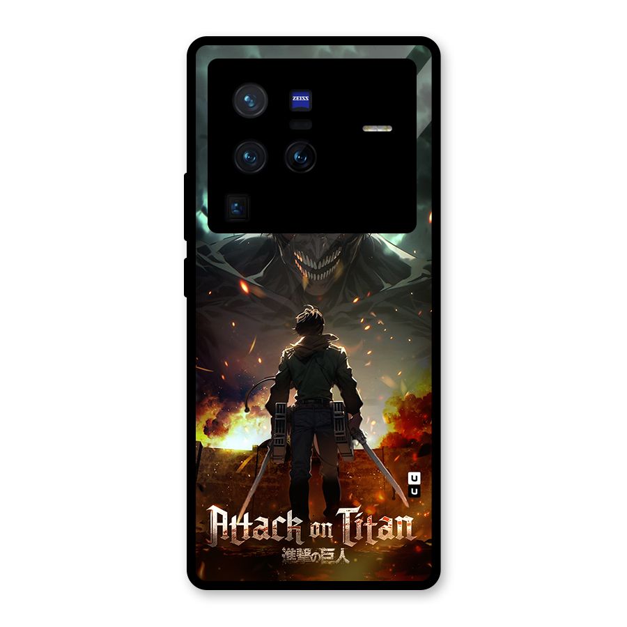 Atack On Titan Glass Back Case for Vivo X80 Pro