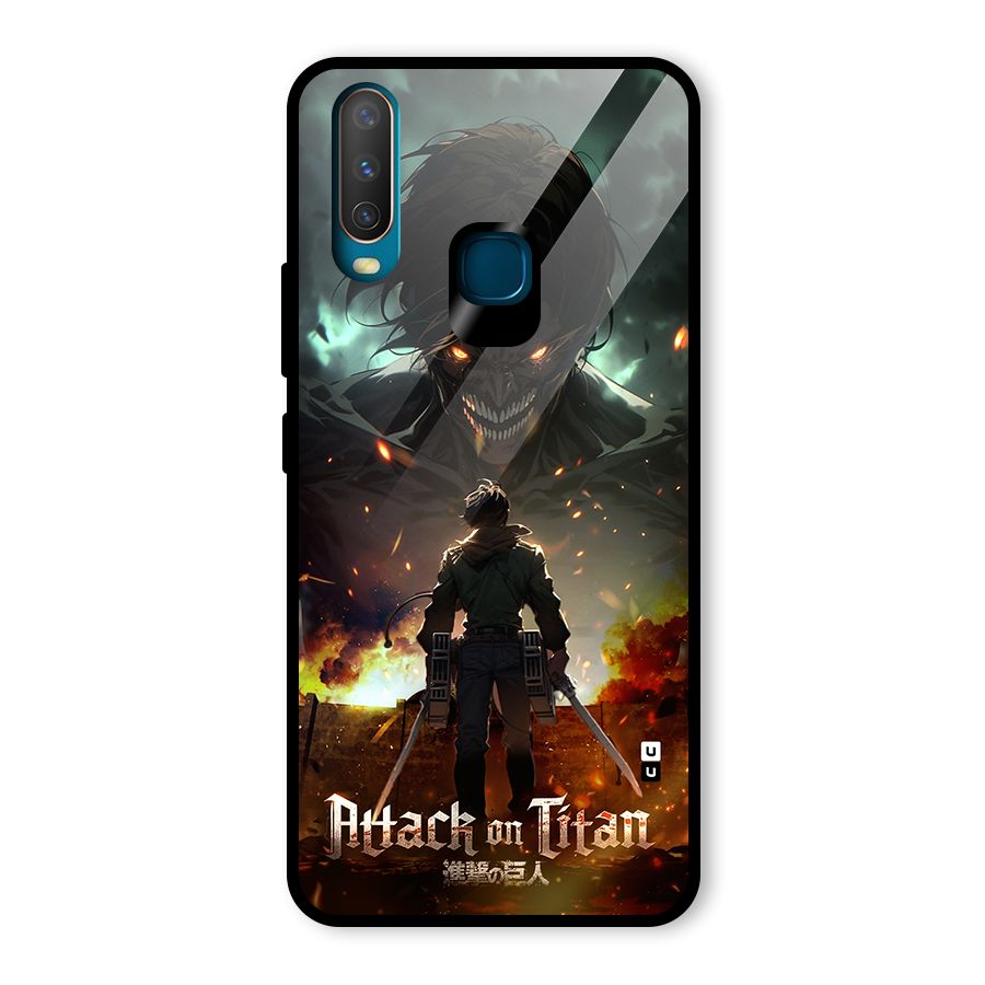 Atack On Titan Glass Back Case for Vivo Y17