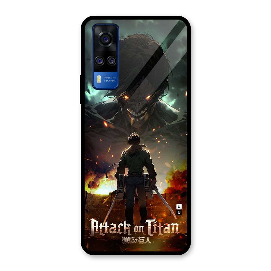 Atack On Titan Glass Back Case for Vivo Y31