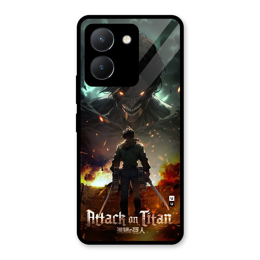 Atack On Titan Glass Back Case for Vivo Y36