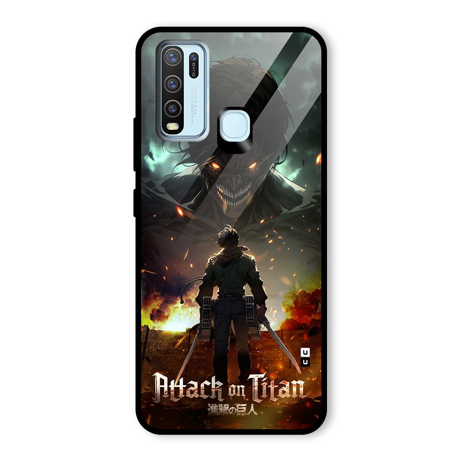 Atack On Titan Glass Back Case for Vivo Y50