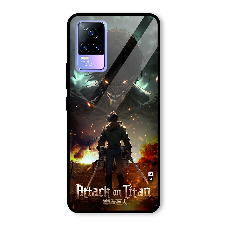 Atack On Titan Glass Back Case for Vivo Y73