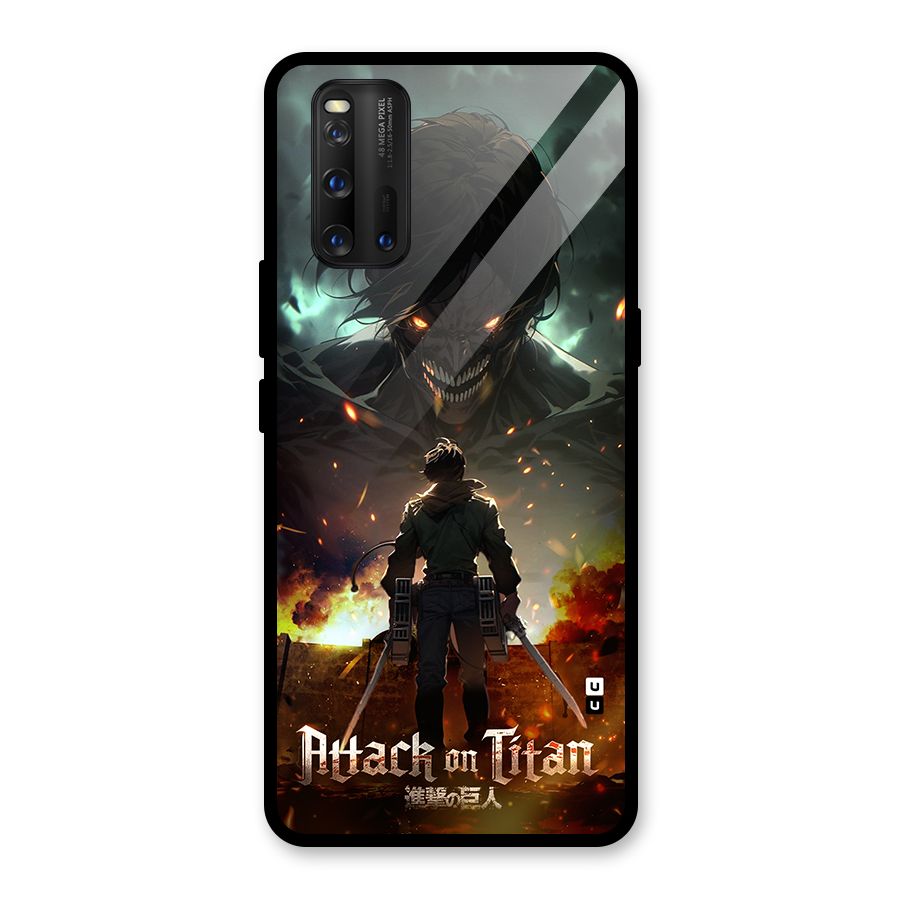 Atack On Titan Glass Back Case for Vivo iQOO 3