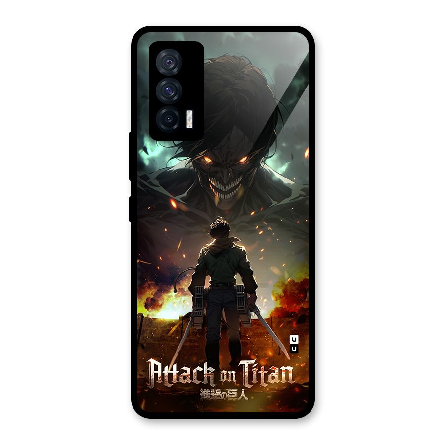 Atack On Titan Glass Back Case for Vivo iQOO 7 5G