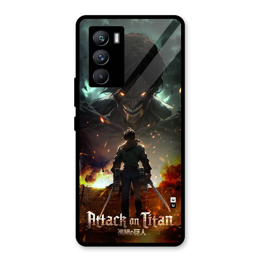 Atack On Titan Glass Back Case for Vivo iQOO 9 SE